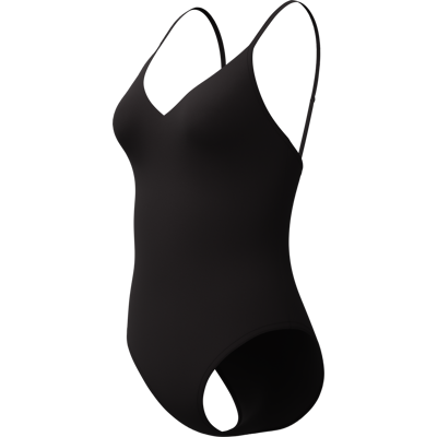 Speedo Women's Solid V-Neck One Piece Anthracite L Speedo Women's Solid V-Neck One Piece Anthracite L