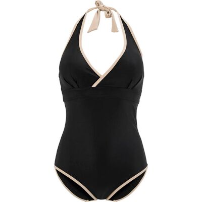 Swegmark Haiti Halterneck Swimsuit Black/beige 46DE Swegmark Haiti Halterneck Swimsuit Black/beige 46DE