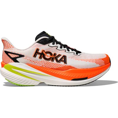 Hoka Men's Mach X 3 White/Neon Tangerine 40 2/3 Hoka Men's Mach X 3 White/Neon Tangerine 40 2/3