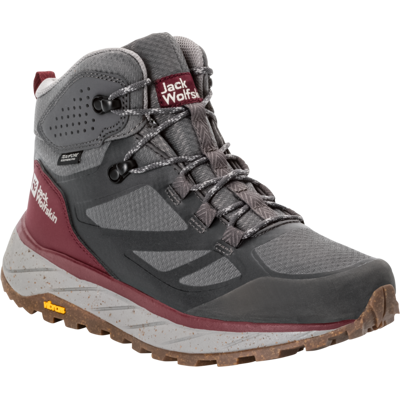 Jack Wolfskin Women's Terraventure Texapore Mid Dark Maroon 37.5 Jack Wolfskin Women's Terraventure Texapore Mid Dark Maroon 37.5