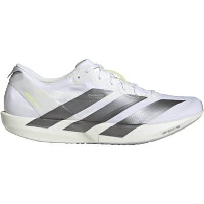 Adidas Men's Adizero Adios 9 FTWR White/Iron Metal/Solar Yellow 44 2/3 Adidas Men's Adizero Adios 9 FTWR White/Iron Metal/Solar Yellow 44 2/3