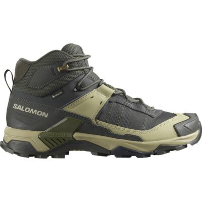 Salomon Men's X Ultra 5 Mid GORE-TEX Peat/gray Green/blue Nights 48 Salomon Men's X Ultra 5 Mid GORE-TEX Peat/gray Green/blue Nights 48