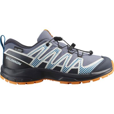 Salomon Kids' XA Pro V8 Waterproof Grisaille/Dark Blue/Turmeric Grisaille / Dark Blue / Turmeric 35 Salomon Kids' XA Pro V8 Waterproof Grisaille/Dark Blue/Turmeric Grisaille / Dark Blue / Turmeric 35