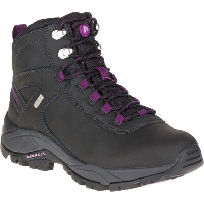 Merrell Women's Vego Mid Leather Waterproof Black/Gloxinia 38.5 Merrell Women's Vego Mid Leather Waterproof Black/Gloxinia 38.5