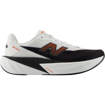 New Balance Men's FuelCell Rebel V5 Nb 103 White / Neo Flame 8-D New Balance Men's FuelCell Rebel V5 Nb 103 White / Neo Flame 8-D