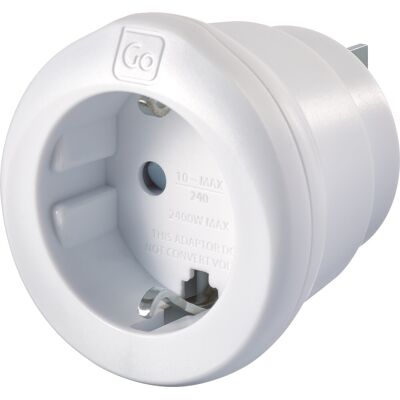 Go Travel EU-AUS/China Adaptor White OneSize Go Travel EU-AUS/China Adaptor White OneSize