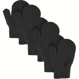 Lindberg Kids' Åsbro Magic Mitten 3-Pack Black 1-3 years, Black