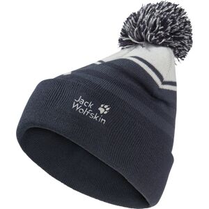 Jack Wolfskin Kids' Stripy Pompom Beanie Dark Navy S Jack Wolfskin Kids' Stripy Pompom Beanie Dark Navy S