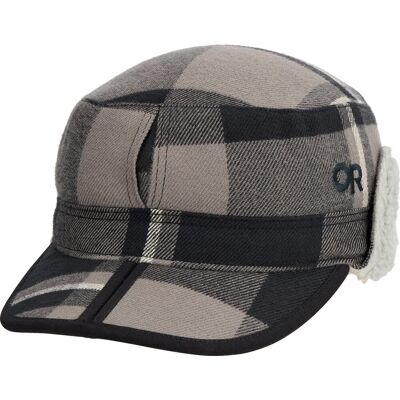 Outdoor Research Men's Yukon Cap Black/Pewter Plaid S Outdoor Research Men's Yukon Cap Black/Pewter Plaid S