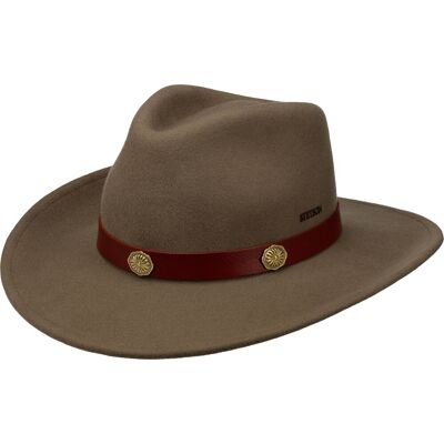 Stetson Western Woolfelt Hat Olive 61/XL Stetson Western Woolfelt Hat Olive 61/XL
