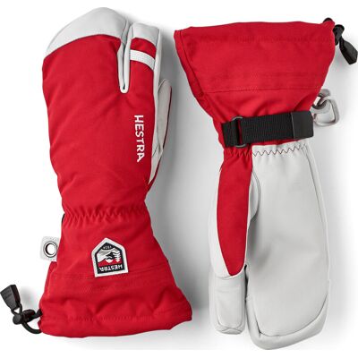 Hestra Army Leather Heli Ski 3-Finger Red 10 Hestra Army Leather Heli Ski 3-Finger Red 10