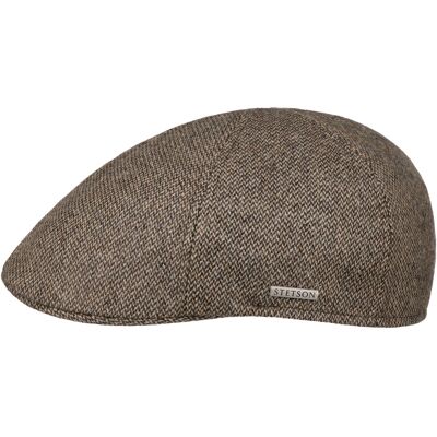 Stetson Men's Texas Fine Herringbone Flat Cap Sand/Black 54-55/S Stetson Men's Texas Fine Herringbone Flat Cap Sand/Black 54-55/S