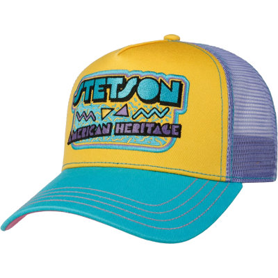Stetson Trucker Cap American Heritage Yellow/Turquoise One Size Stetson Trucker Cap American Heritage Yellow/Turquoise One Size