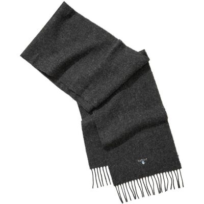 Barbour Unisex Plain Lambswool Scarf Charcoal/Grey OneSize Barbour Unisex Plain Lambswool Scarf Charcoal/Grey OneSize