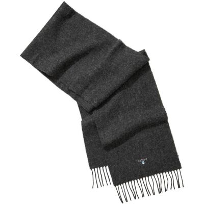 Barbour Unisex Plain Lambswool Scarf Charcoal/Grey OneSize Barbour Unisex Plain Lambswool Scarf Charcoal/Grey OneSize