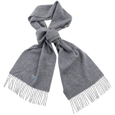 Barbour Unisex Plain Lambswool Scarf Lt Grey Marl OneSize Barbour Unisex Plain Lambswool Scarf Lt Grey Marl OneSize