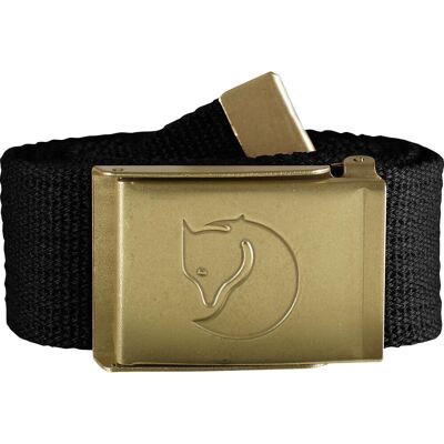 Fjällräven Canvas Brass Belt 4 cm Black Black One size Fjällräven Canvas Brass Belt 4 cm Black Black One size