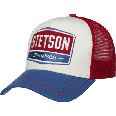 Stetson Highway Trucker Cap White/Red/Blue One Size Stetson Highway Trucker Cap White/Red/Blue One Size