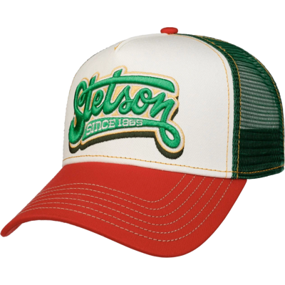 Stetson Lettering Trucker Cap Red/Offwhite/Green One Size Stetson Lettering Trucker Cap Red/Offwhite/Green One Size