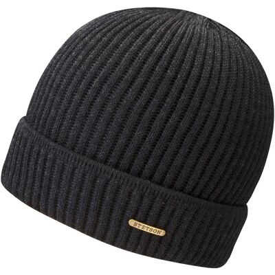 Stetson Unisex Beanie Merino Wool Black One Size Stetson Unisex Beanie Merino Wool Black One Size