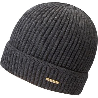 Stetson Unisex Beanie Merino Wool Navy One Size Stetson Unisex Beanie Merino Wool Navy One Size