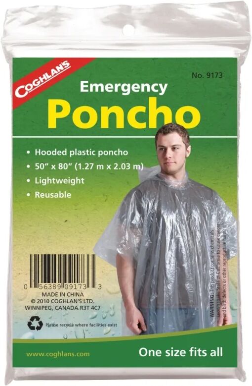 Coghlan's Emergency Poncho Clear