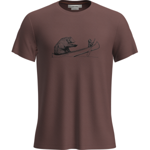 Icebreaker Men's Merino Blend Core Ss Tee Canoe Companions Carob XL Icebreaker Men's Merino Blend Core Ss Tee Canoe Companions Carob XL