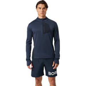 Björn Borg Men's Borg Fleece Midlayer Night Sky S Björn Borg Men's Borg Fleece Midlayer Night Sky S