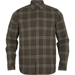Härkila Men's Fjell LS Shirt Green Check L Härkila Men's Fjell LS Shirt Green Check L