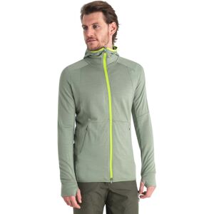 Icebreaker Men's Zoneknit Long Sleeve Zip Hoodie Lichen/Hyper S Icebreaker Men's Zoneknit Long Sleeve Zip Hoodie Lichen/Hyper S