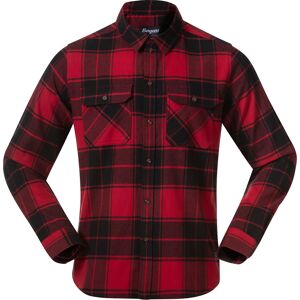 Bergans Men's Nordmarka Flannel Shirt Red/black Check S Bergans Men's Nordmarka Flannel Shirt Red/black Check S