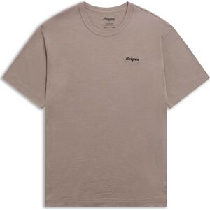 Bergans Men's Logo Merino Tee Rock Taupe M Bergans Men's Logo Merino Tee Rock Taupe M