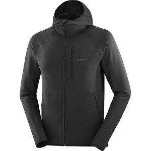 Salomon Men's Essential Lightwarm Hoodie Deep Black Deep Black/ M Salomon Men's Essential Lightwarm Hoodie Deep Black Deep Black/ M