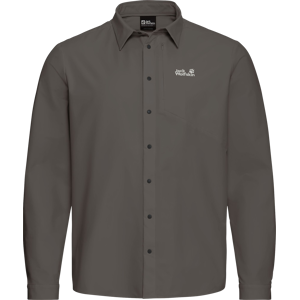 Jack Wolfskin Men's Prelight Suncool Ls Shirt Flint XL Jack Wolfskin Men's Prelight Suncool Ls Shirt Flint XL