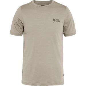 Fjällräven Men's Abisko Wool Logo Short Sleeve Light Fossil M Fjällräven Men's Abisko Wool Logo Short Sleeve Light Fossil M