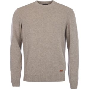 Barbour Men's Essential Crew-Neck Jumper Stone M Barbour Men's Essential Crew-Neck Jumper Stone M