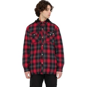 Dickies Men's Fleece Hood Flan Red/Black L Dickies Men's Fleece Hood Flan Red/Black L