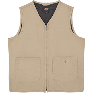 Dickies Men's Canvas Summer Vest Desert Sand S Dickies Men's Canvas Summer Vest Desert Sand S