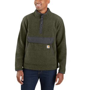 Carhartt Men's Relaxed Fit Fleece Pullover Basil Heather M Carhartt Men's Relaxed Fit Fleece Pullover Basil Heather M