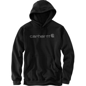 Carhartt Men's Signature Logo Hooded Sweatshirt Black/gray XL Carhartt Men's Signature Logo Hooded Sweatshirt Black/gray XL