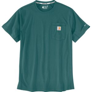 Carhartt Men's Force Relaxed Fit Midweight Short-Sleeve Pocket T-Shirt Transformative Teal S Carhartt Men's Force Relaxed Fit Midweight Short-Sleeve Pocket T-Shirt Transformative Teal S