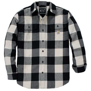 Carhartt Men's Long-Sleeve Plaid Shirt Oat Milk S Carhartt Men's Long-Sleeve Plaid Shirt Oat Milk S