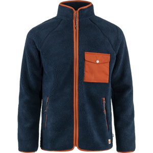 Fjällräven Men's Vardag Pile Fleece Navy/Autumn Leaf S Fjällräven Men's Vardag Pile Fleece Navy/Autumn Leaf S