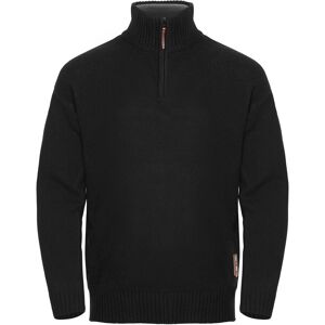 Gridarmor Men's Snøkrystall Solid Half Zip Ullgenser Black Beauty XL Gridarmor Men's Snøkrystall Solid Half Zip Ullgenser Black Beauty XL