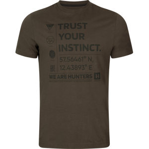 Härkila Men's Instinct S/S T-Shirt Shadow Brown M Härkila Men's Instinct S/S T-Shirt Shadow Brown M