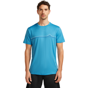 Icebreaker Men's Merino 150 Tech Lite Ss Tee Range Stripes Arctic M Icebreaker Men's Merino 150 Tech Lite Ss Tee Range Stripes Arctic M
