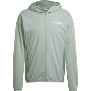 Adidas Men's Terrex Xperior Climawarm+ Wind Light Fleece Hooded Jacket Silver Green S Adidas Men's Terrex Xperior Climawarm+ Wind Light Fleece Hooded Jacket Silver Green S