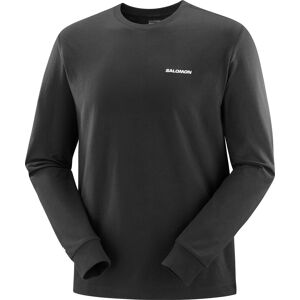 Salomon Men's Logo Long Sleeve Tee Deep Black Deep Black/ M Salomon Men's Logo Long Sleeve Tee Deep Black Deep Black/ M