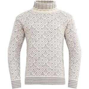 Devold Unisex Svalbard Sweater High Neck Offwhite/Grey M Devold Unisex Svalbard Sweater High Neck Offwhite/Grey M