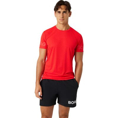 Björn Borg Men's Borg Light T-Shirt Flame Scarlet S Björn Borg Men's Borg Light T-Shirt Flame Scarlet S